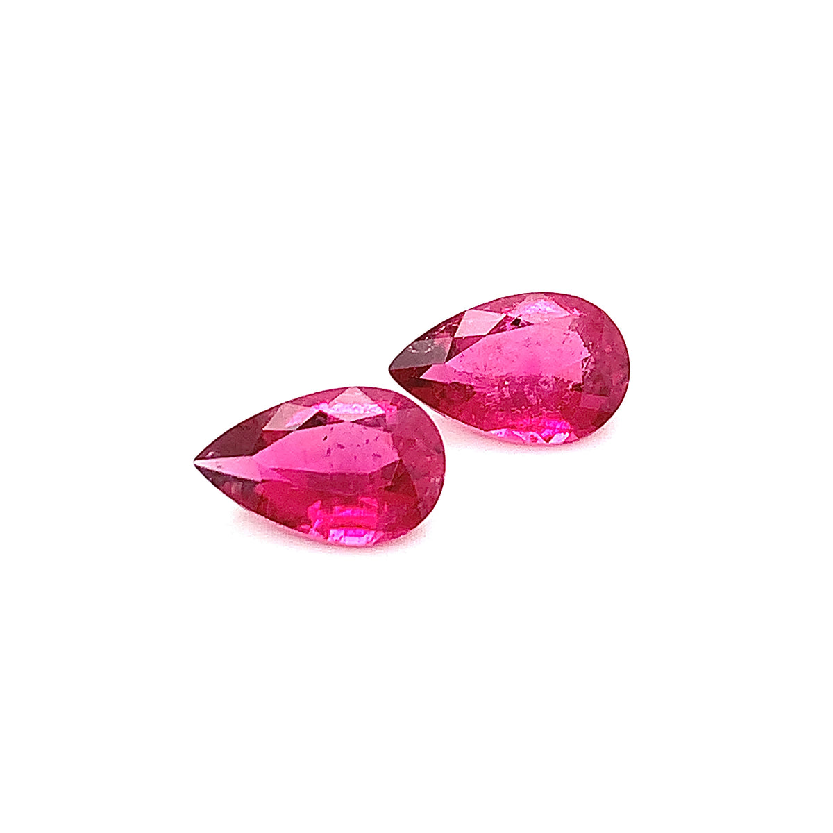 10.78 Carat Pear Shape Top Rubelite Pair For Earring  (RL115)