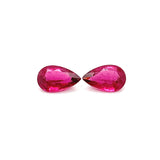 10.78 Carat Pear Shape Top Rubelite Pair For Earring  (RL115)