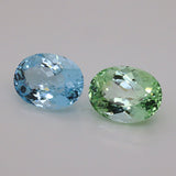 13.41 Carat Tourmaline And Aquamarine Reverse Pair  (MX017)