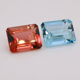 16.34 Carat Tourmaline And Aquamarine Reverse Pair  (MX057)