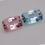 6.19 Carat Aquamarine And morganite Reverse Pair  (MX064)