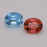 8.39 Carat Tourmaline And Aquamarine Reverse Pair  (MX049)