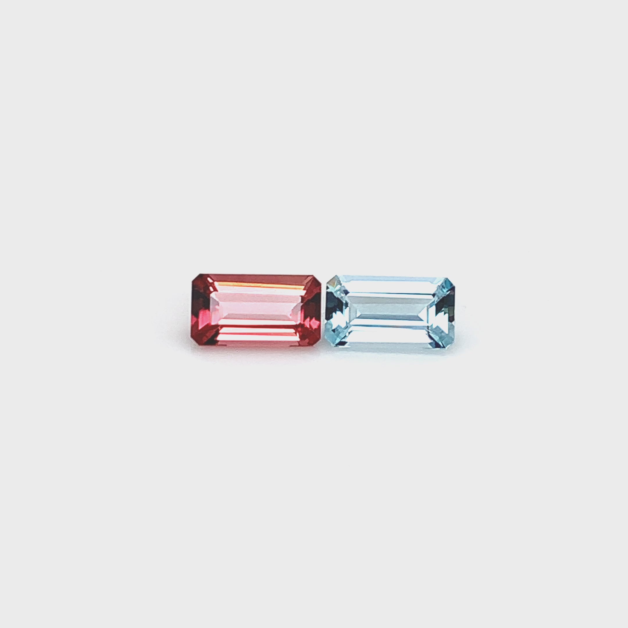 5.83 Carat Tourmaline And Aquamarine Reverse Pair Perfect For Jewelry (MX056)