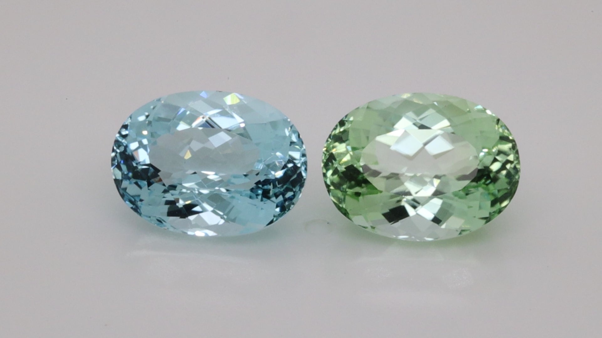 13.41 Carat Tourmaline And Aquamarine Reverse Pair  (MX017)