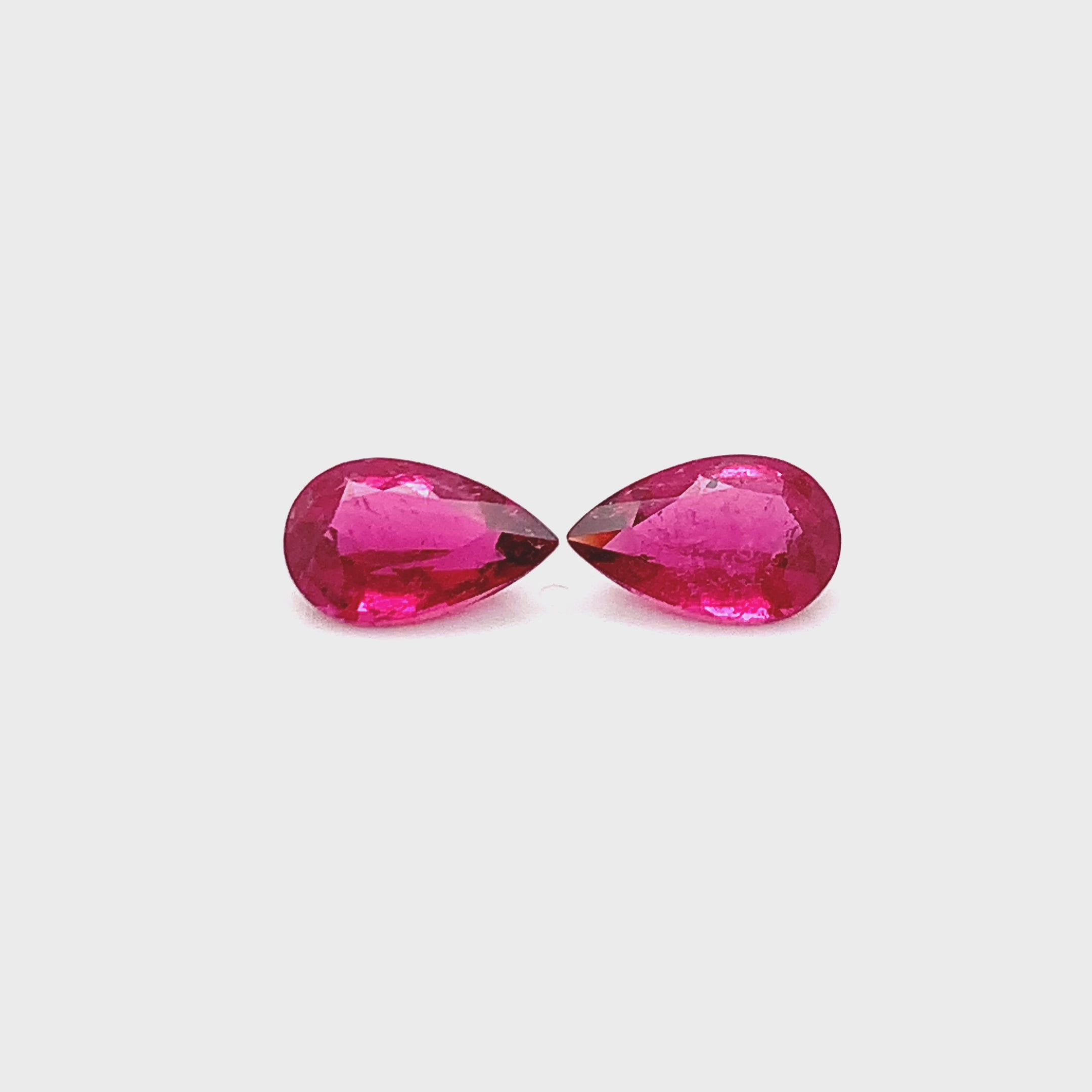 10.78 Carat Pear Shape Top Rubelite Pair For Earring  (RL115)