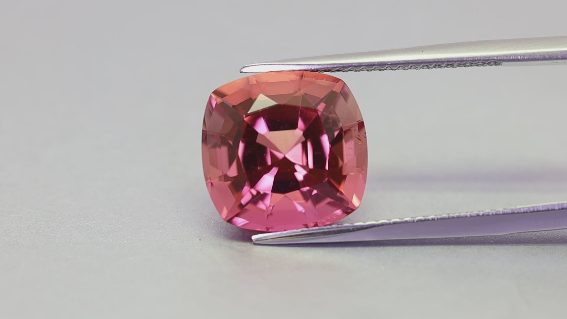 6.86 Carats peach Pink Cushion Shape Tourmaline (TR181)