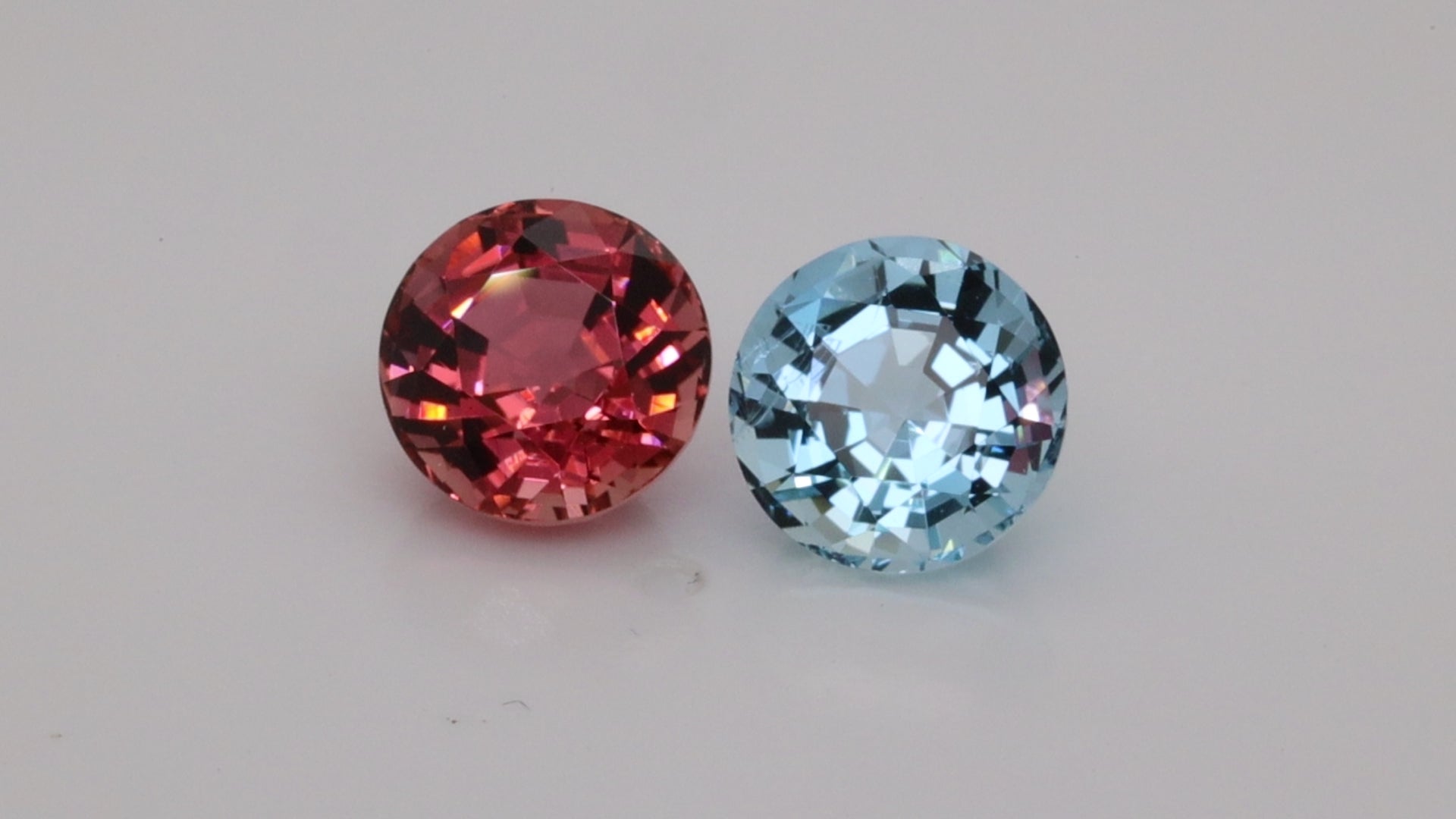 7.15 Carat Tourmaline And Aquamarine Reverse Pair  (MX061)