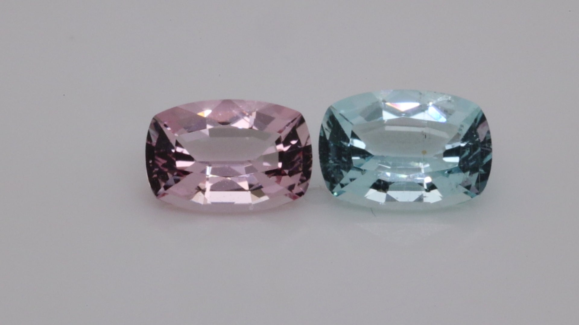 6.19 Carat Aquamarine And morganite Reverse Pair  (MX064)