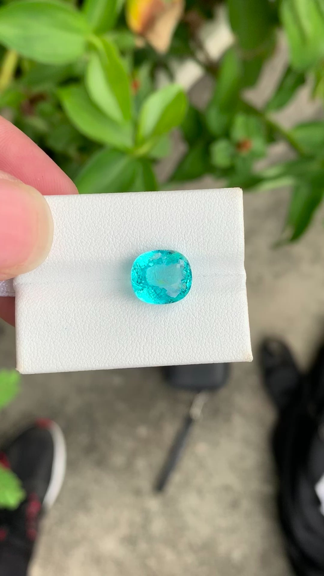 5.73 CARAT CUSHION SHAPE ARCTIC BLUE PARAIBA (PR049)