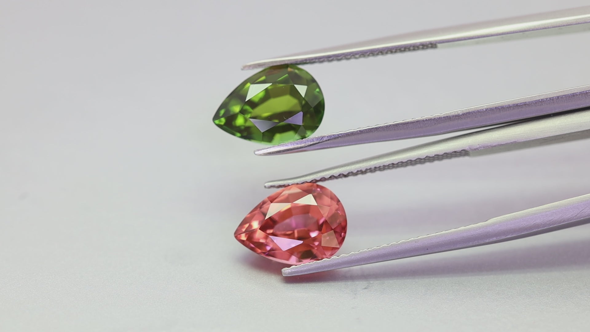 5.35 Carats Pink & Green Tourmaline Reverse Pair (TR289)