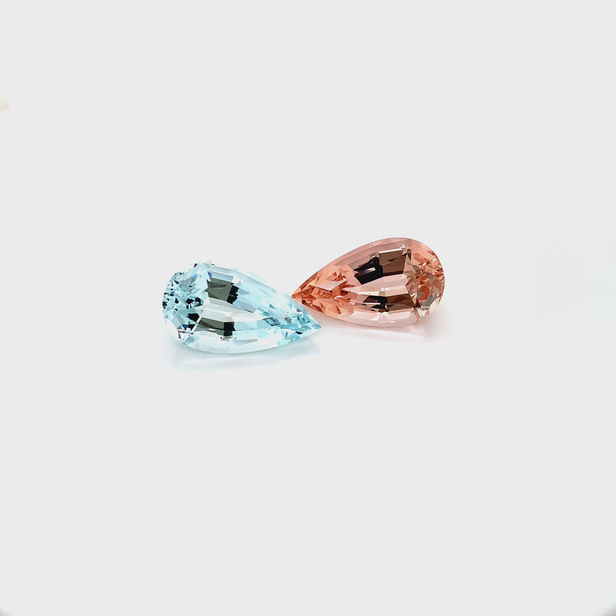 53.59 Carat Aquamarine & Morganite Reverse Pair Perfect For Jewelry (MX059)