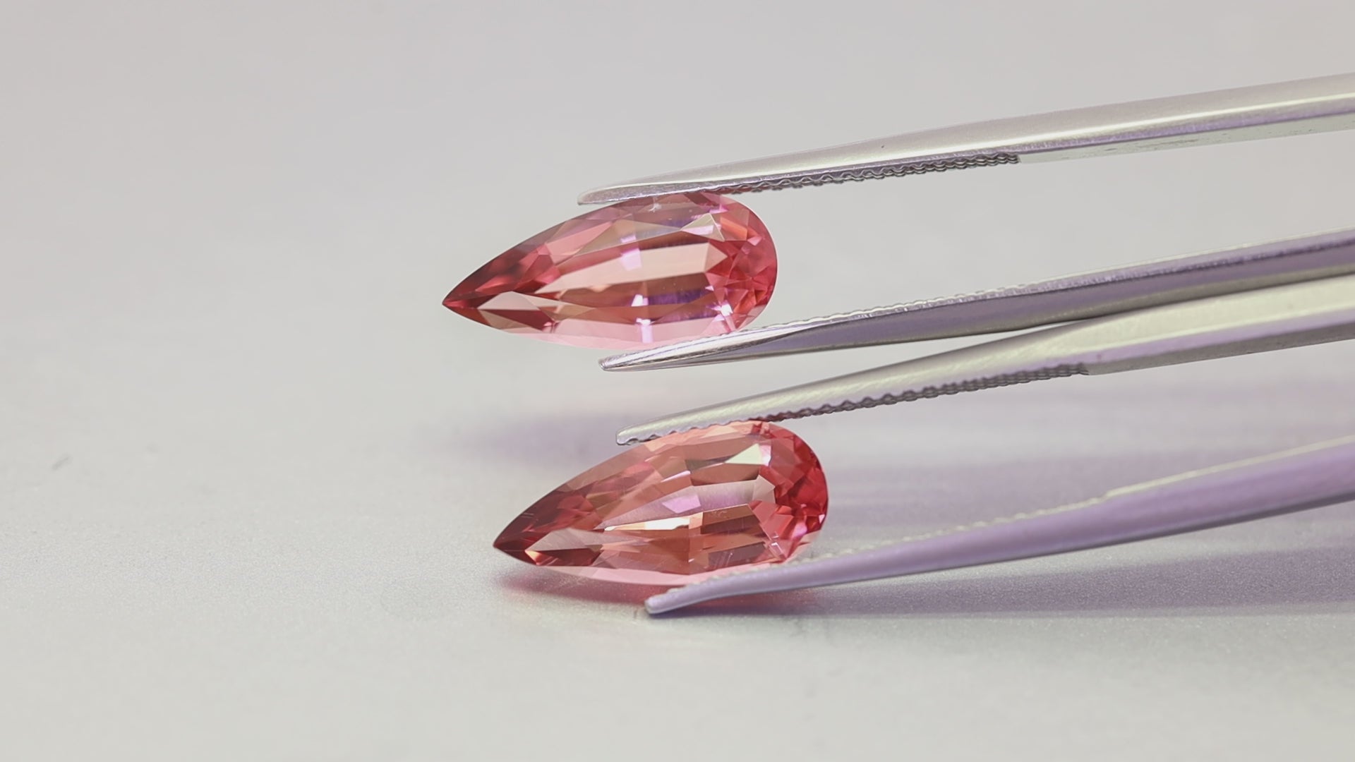 5.04Carats Pink Tourmaline Long Pear Matching pair(TR292)