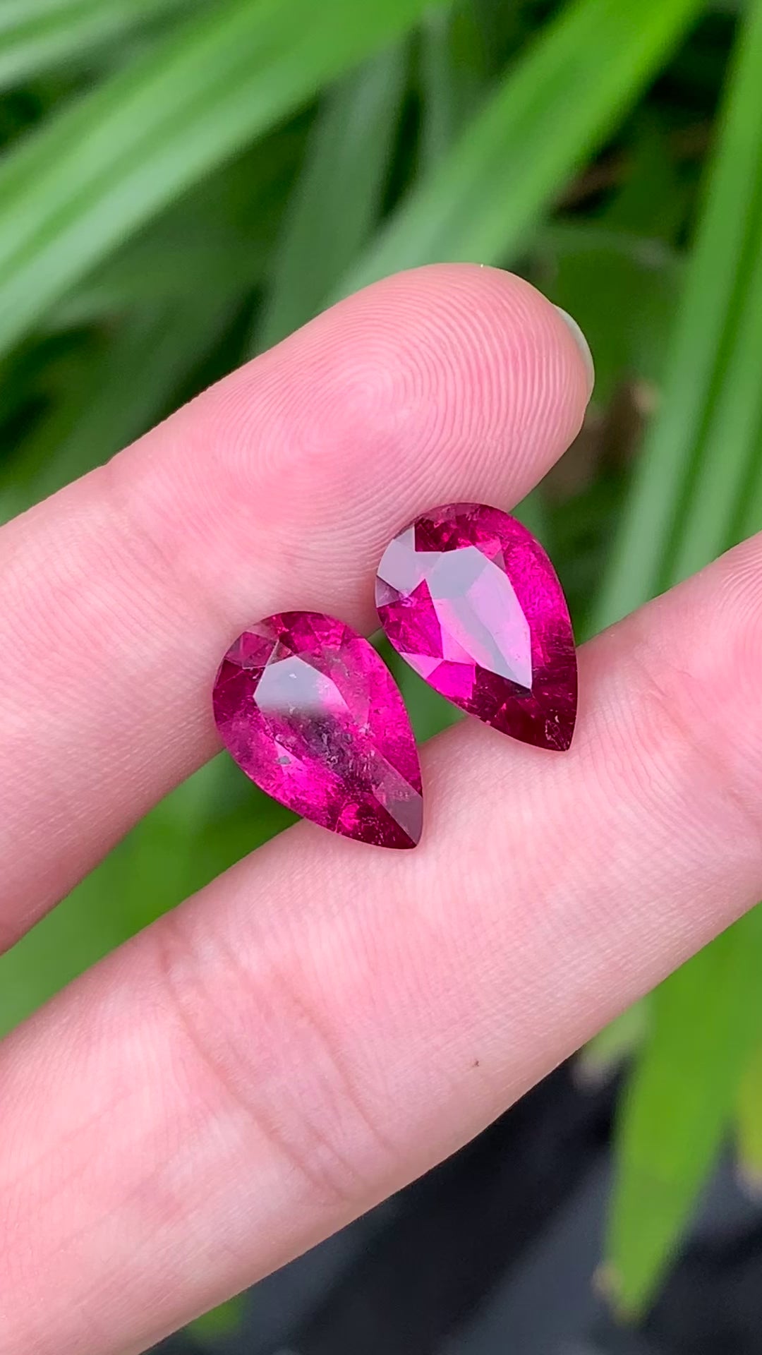 10.78 Carat Pear Shape Top Rubelite Pair For Earring  (RL115)