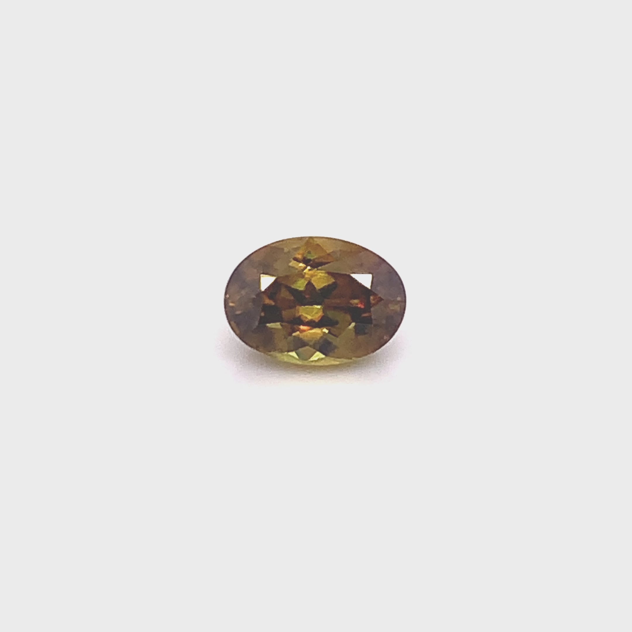 7.14CTS CORN YELLOW SPHENE OVAL STEP CUT GEMSTONE (SP039)