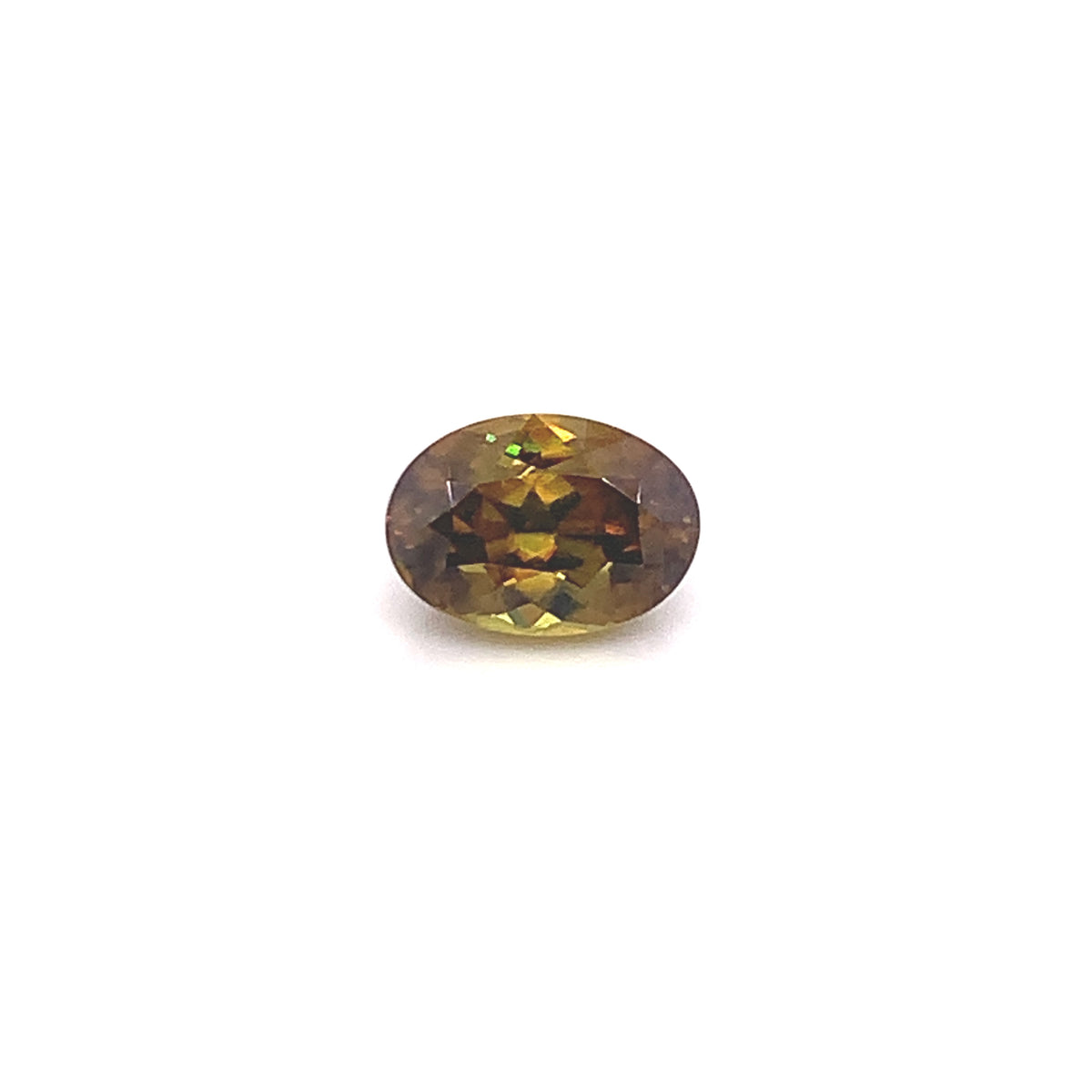 7.14CTS CORN YELLOW SPHENE OVAL STEP CUT GEMSTONE (SP039)