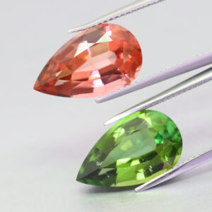 12.78 Carats Pink & Green Tourmaline Reverse Pair (TR269)