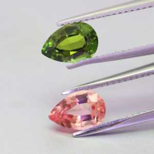 2.00 Carats Pink & Green Tourmaline Reverse Pair (TR282)