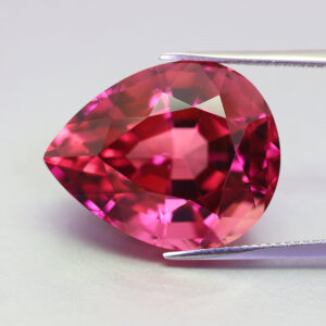 27.21 Carats Crimson Pink Pear Shape Tourmaline (TR249)
