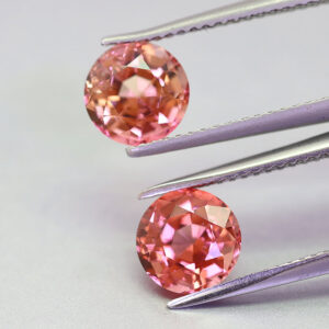 2.96 Carats Round Shape Pink Tourmaline Matching Pair (TR297)