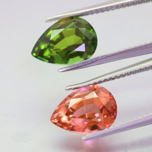 5.35 Carats Pink & Green Tourmaline Reverse Pair (TR289)