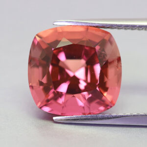 6.86 Carats peach Pink Cushion Shape Tourmaline (TR181)