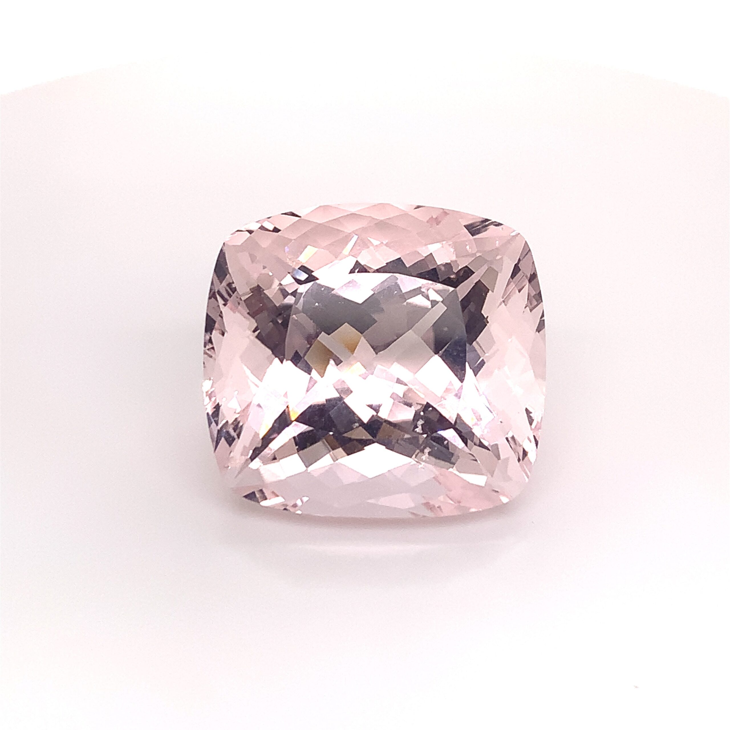 91.61CTS JUMBO! PINK MORGANITE SQUARE CUSHION SHAPE GEMSTONE (MO015)